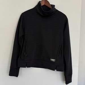 L.L. Bean Black Ribbed Pullover